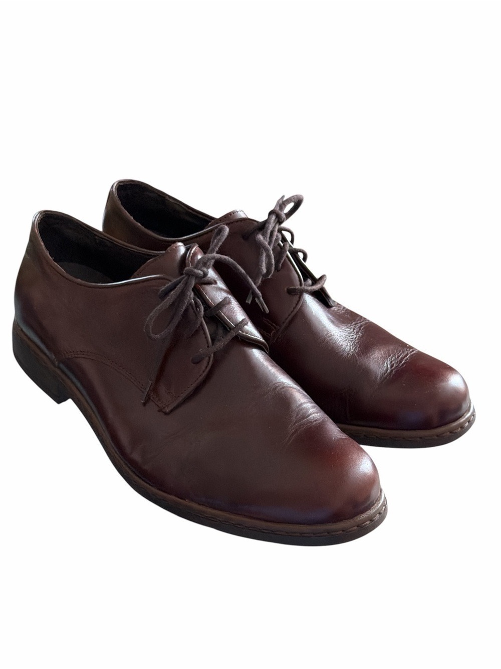 Josef Seibel Men's Brown Leather Lace-Up Oxfords